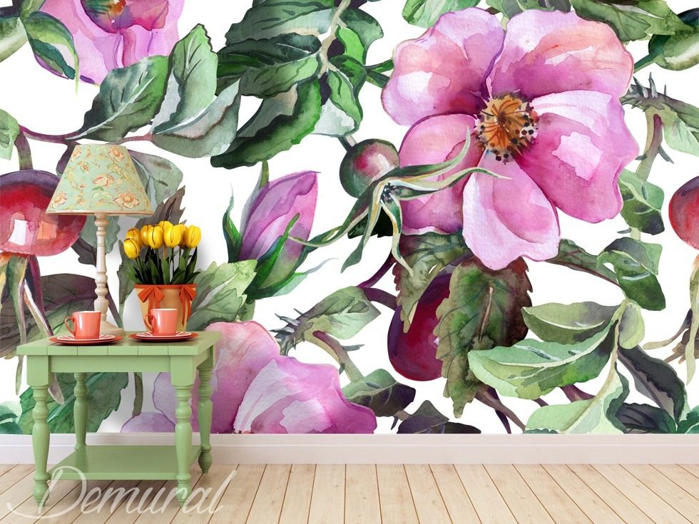 Thé à l'hibiscus Papiers peints Fleurs Papiers peints Demural