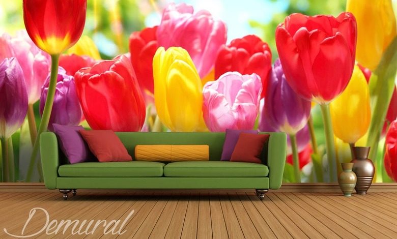 ma chere tulipe papiers peints fleurs papiers peints demural
