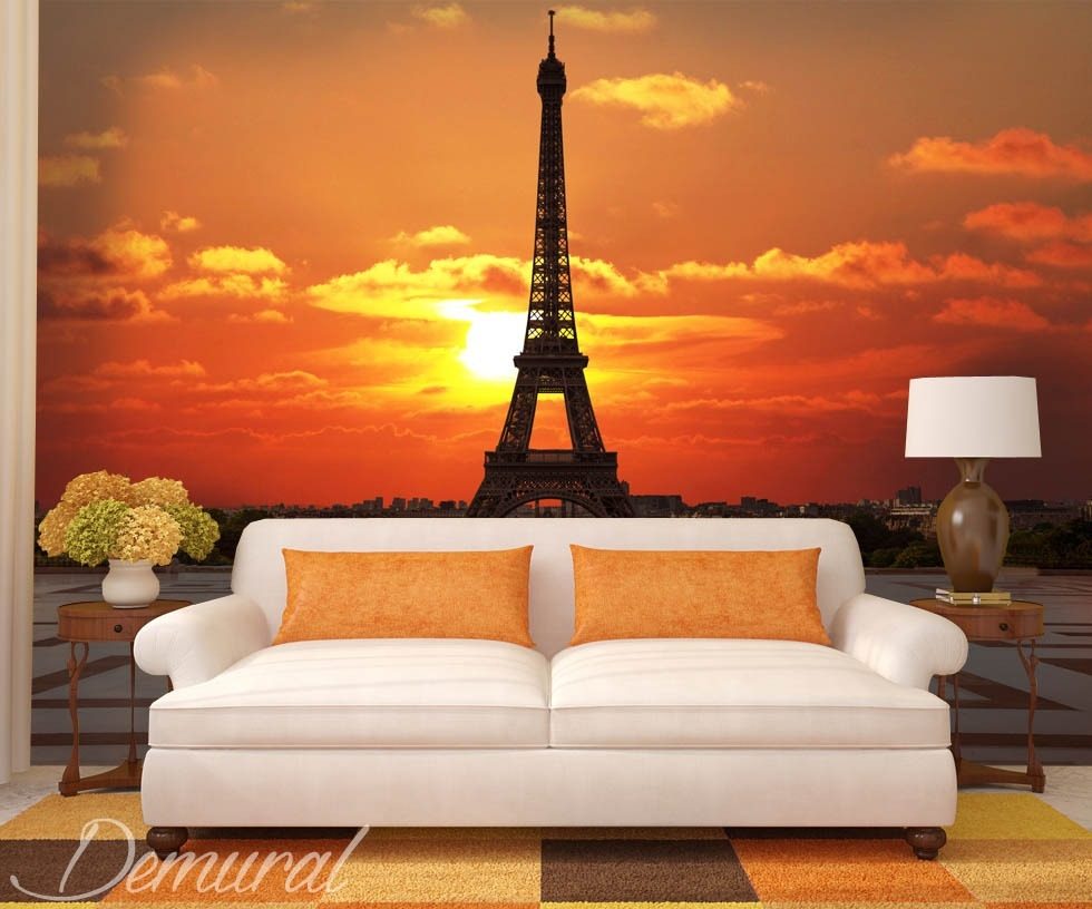 Bonjour Bonne nuit Papiers peints Tour Eiffel Papiers peints Demural