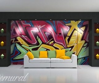 graffiti multicolore graffiti papiers peints papiers peints demural