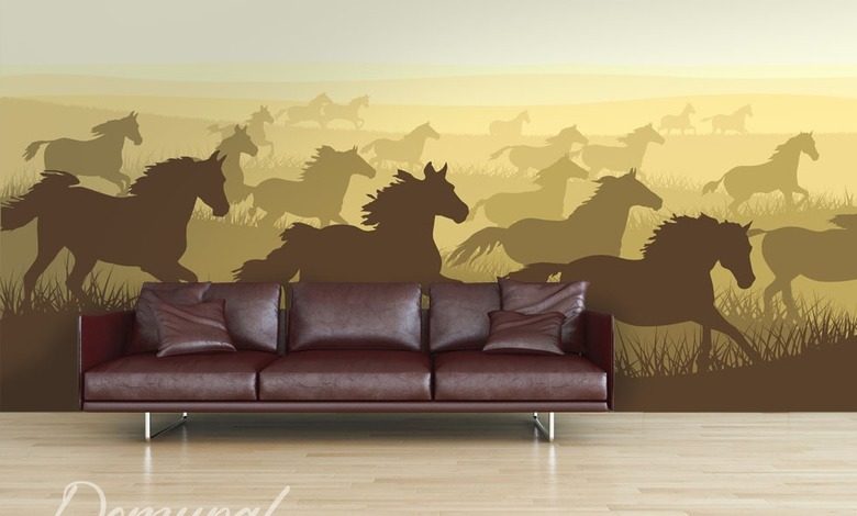 troupeau des chevaux papiers peints animaux papiers peints demural