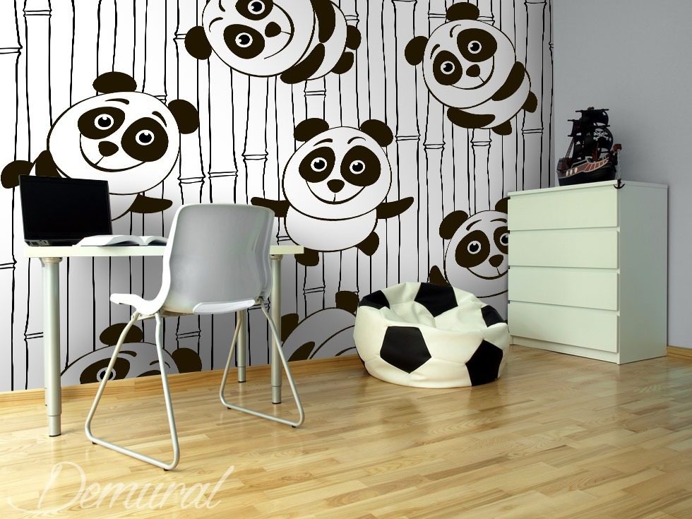 Panda joyeux Papiers peints oriental Papiers peints Demural