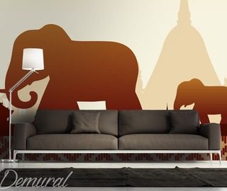 famille des elephants papiers peints oriental papiers peints demural