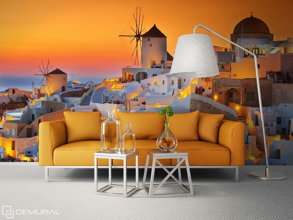 Coucher de soleil - Santorini Papiers peints Coucher de soleil Papiers peints Demural