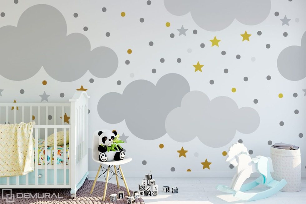 Dans les nuages enfantins Papier peint pour la chambre d'enfant Papiers peints Demural