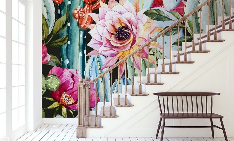 impressions florales papier peint pour le salon papiers peints demural